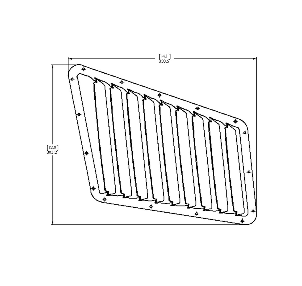 XT2 - Hood Louver Kit | Verus Engineering